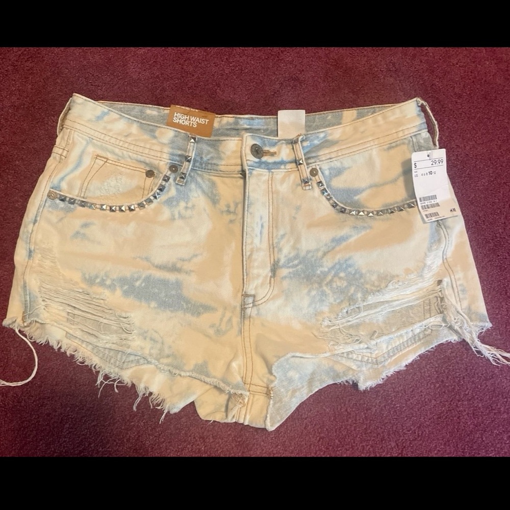 H&M Blue and White Jean‎ Shorts